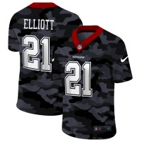 Dallas Dallas Cowboys #21 Ezekiel Elliott Men's Nike 2020 Black CAMO Vapor Untouchable Limited Stitched NFL Jersey
