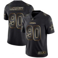 Nike Dallas Cowboys #90 Demarcus Lawrence Black/Gold Men's Stitched NFL Vapor Untouchable Limited Jersey