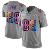 Dallas Dallas Cowboys #88 CeeDee Lamb Men's Nike Multi-Color 2020 NFL Crucial Catch NFL Jersey Greyheather