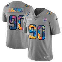 Dallas Dallas Cowboys #90 Demarcus Lawrence Men's Nike Multi-Color 2020 NFL Crucial Catch NFL Jersey Greyheather