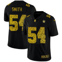 Dallas Dallas Cowboys #54 Jaylon Smith Men's Nike Leopard Print Fashion Vapor Limited NFL Jersey Black