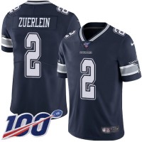 Nike Dallas Cowboys #2 Greg Zuerlein Navy Blue Team Color Men's Stitched NFL 100th Season Vapor Untouchable Limited Jersey