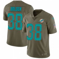 Nike Miami Dolphins #38 Brandon Bolden Olive Men's Stitched NFL Limited 2017 Salute To Service Jersey