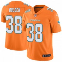 Nike Miami Dolphins #38 Brandon Bolden Orange Men's Stitched NFL Limited Rush Jersey