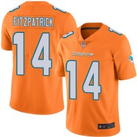 Nike Miami Dolphins #14 Ryan Fitzpatrick Orange Men's Stitched NFL Limited Rush Jersey