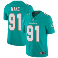 Nike Miami Dolphins #91 Cameron Wake Aqua Green Team Color Men's Stitched NFL Vapor Untouchable Limited Jersey