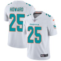 Nike Miami Dolphins #25 Xavien Howard White Men's Stitched NFL Vapor Untouchable Limited Jersey