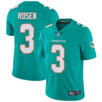 Nike Miami Dolphins #3 Josh Rosen Aqua Green Team Color Men's Stitched NFL Vapor Untouchable Limited Jersey