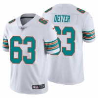 Nike Miami Dolphins #63 Michael Deiter White Alternate Men's Stitched NFL 100th Season Vapor Untouchable Limited Jersey