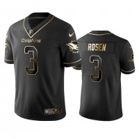 Miami Dolphins #3 Josh Rosen Men's Stitched NFL Vapor Untouchable Limited Black Golden Jersey
