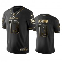 Miami Dolphins #13 Dan Marino Men's Stitched NFL Vapor Untouchable Limited Black Golden Jersey