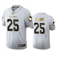Miami Miami Dolphins #25 Xavien Howard Men's Nike White Golden Edition Vapor Limited NFL 100 Jersey