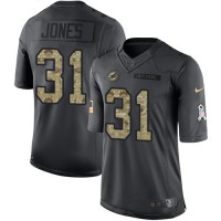 Nike Miami Dolphins #31 Byron Jones Black Men's Stitched NFL Limited 2016 Salute to Service Jersey