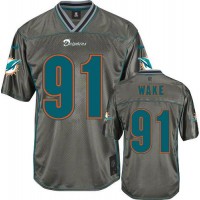 Nike Miami Dolphins #91 Cameron Wake Grey Men's Stitched NFL Elite Vapor Jersey
