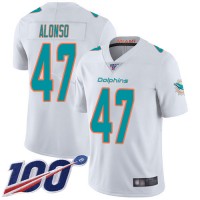 Nike Miami Dolphins #47 Kiko Alonso White Men's Stitched NFL 100th Season Vapor Limited Jersey