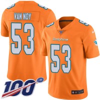 Nike Miami Dolphins #53 Kyle Van Noy Orange Men's Stitched NFL Limited Rush 100th Season Jersey
