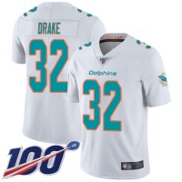 Nike Miami Dolphins #32 Kenyan Drake White Men's Stitched NFL 100th Season Vapor Limited Jersey