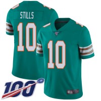 Nike Miami Dolphins #10 Kenny Stills Aqua Green Alternate Men's Stitched NFL 100th Season Vapor Limited Jersey