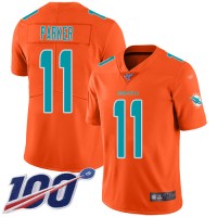 Nike Miami Dolphins #11 DeVante Parker Orange Men's Stitched NFL Limited Inverted Legend 100th Season Jersey