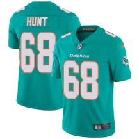 Nike Miami Dolphins #68 Robert Hunt Aqua Green Team Color Men's Stitched NFL Vapor Untouchable Limited Jersey