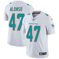 Nike Miami Dolphins #47 Kiko Alonso White Men's Stitched NFL Vapor Untouchable Limited Jersey
