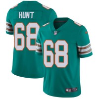 Nike Miami Dolphins #68 Robert Hunt Aqua Green Alternate Men's Stitched NFL Vapor Untouchable Limited Jersey