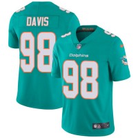 Nike Miami Dolphins #98 Raekwon Davis Aqua Green Team Color Men's Stitched NFL Vapor Untouchable Limited Jersey