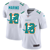 Miami Miami Dolphins #13 Dan Marino White Men's Nike Team Logo Dual Overlap Limited NFL Jersey