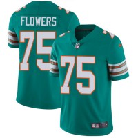 Nike Miami Dolphins #75 Ereck Flowers Aqua Green Alternate Men's Stitched NFL Vapor Untouchable Limited Jersey