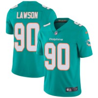 Nike Miami Dolphins #90 Shaq Lawson Aqua Green Team Color Men's Stitched NFL Vapor Untouchable Limited Jersey