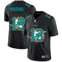 Miami Miami Dolphins #13 Dan Marino Men's Nike Team Logo Dual Overlap Limited NFL Jersey Black