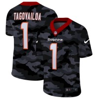 Miami Miami Dolphins #1 Tua Tagovailoa Men's Nike 2020 Black CAMO Vapor Untouchable Limited Stitched NFL Jersey
