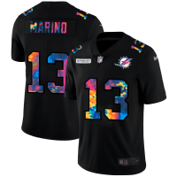 Miami Miami Dolphins #13 Dan Marino Men's Nike Multi-Color Black 2020 NFL Crucial Catch Vapor Untouchable Limited Jersey