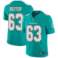 Nike Miami Dolphins #63 Michael Deiter Aqua Green Team Color Men's Stitched NFL Vapor Untouchable Limited Jersey