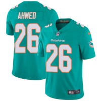 Nike Miami Dolphins #26 Salvon Ahmed Aqua Green Team Color Men's Stitched NFL Vapor Untouchable Limited Jersey