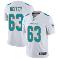 Nike Miami Dolphins #63 Michael Deiter White Men's Stitched NFL Vapor Untouchable Limited Jersey