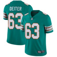 Nike Miami Dolphins #63 Michael Deiter Aqua Green Alternate Men's Stitched NFL Vapor Untouchable Limited Jersey