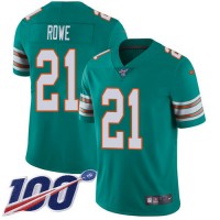 Nike Miami Dolphins #21 Eric Rowe Aqua Green Alternate Men's Stitched NFL 100th Season Vapor Untouchable Limited Jersey