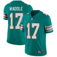 Nike Miami Dolphins #17 Jaylen Waddle Aqua Green Alternate Men's Stitched NFL Vapor Untouchable Limited Jersey