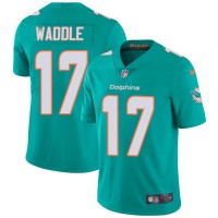 Nike Miami Dolphins #17 Jaylen Waddle Aqua Green Team Color Men's Stitched NFL Vapor Untouchable Limited Jersey