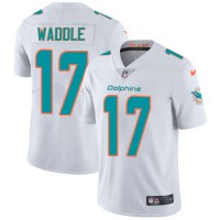 Nike Miami Dolphins #17 Jaylen Waddle White Men's Stitched NFL Vapor Untouchable Limited Jersey