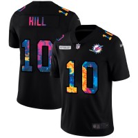 Miami Miami Dolphins #10 Tyreek Hill Men's Nike Multi-Color Black 2020 NFL Crucial Catch Vapor Untouchable Limited Jersey