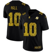 Miami Miami Dolphins #10 Tyreek Hill Men's Nike Leopard Print Fashion Vapor Limited NFL Jersey Black