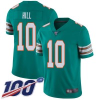 Nike Miami Dolphins #10 Tyreek Hill Aqua Green Alternate Men's Stitched NFL 100th Season Vapor Untouchable Limited Jersey