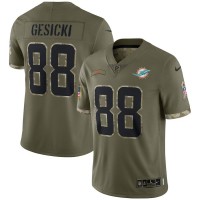 Miami Miami Dolphins #88 Mike Gesicki Nike Men's 2022 Salute To Service Limited Jersey - Olive