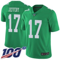 Nike Philadelphia Eagles #17 Alshon Jeffery Green Men's Stitched NFL Limited Rush 100th Season Jersey