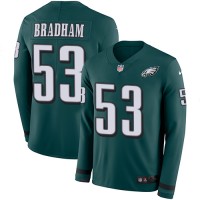 Nike Philadelphia Eagles #53 Nigel Bradham Midnight Green Team Color Men's Stitched NFL Limited Therma Long Sleeve Jersey