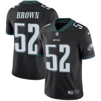 Nike Philadelphia Eagles #52 Asantay Brown Black Alternate Men's Stitched NFL Vapor Untouchable Limited Jersey