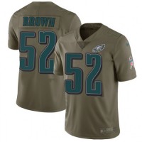 Nike Philadelphia Eagles #52 Asantay Brown Olive Men's Stitched NFL Limited 2017 Salute To Service Jersey
