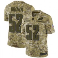Nike Philadelphia Eagles #52 Asantay Brown Camo Men's Stitched NFL Limited 2018 Salute To Service Jersey